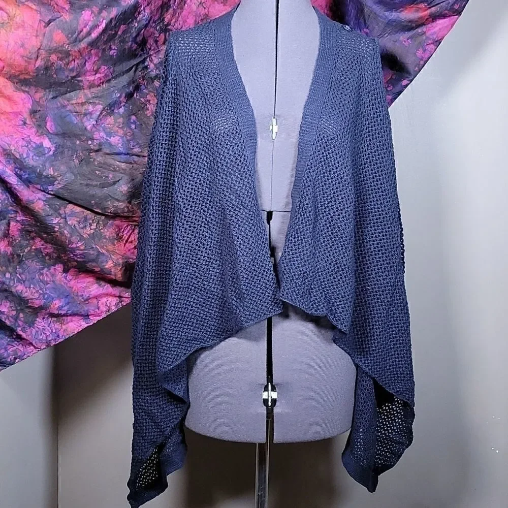 Eddie Bauer Crochet Open Cardigan Sz S